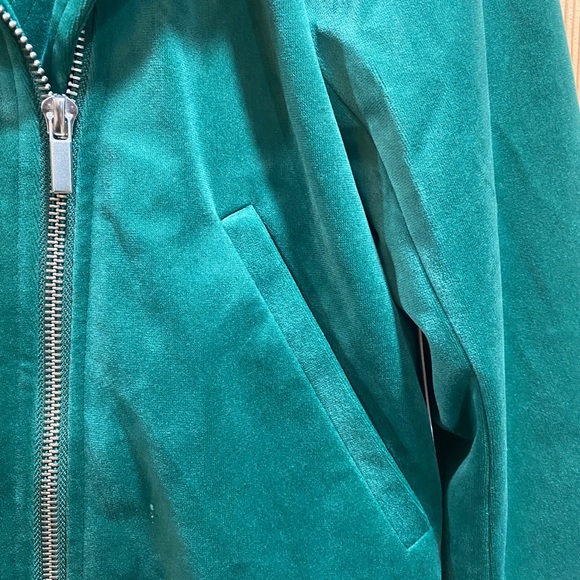 NWT LC Lauren Conrad Teal Faux Leather Jacket - Picture 4 of 9